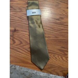 Zylos George Machado Millionaire Wear Gold Satin X-Long Necktie Silk NWT